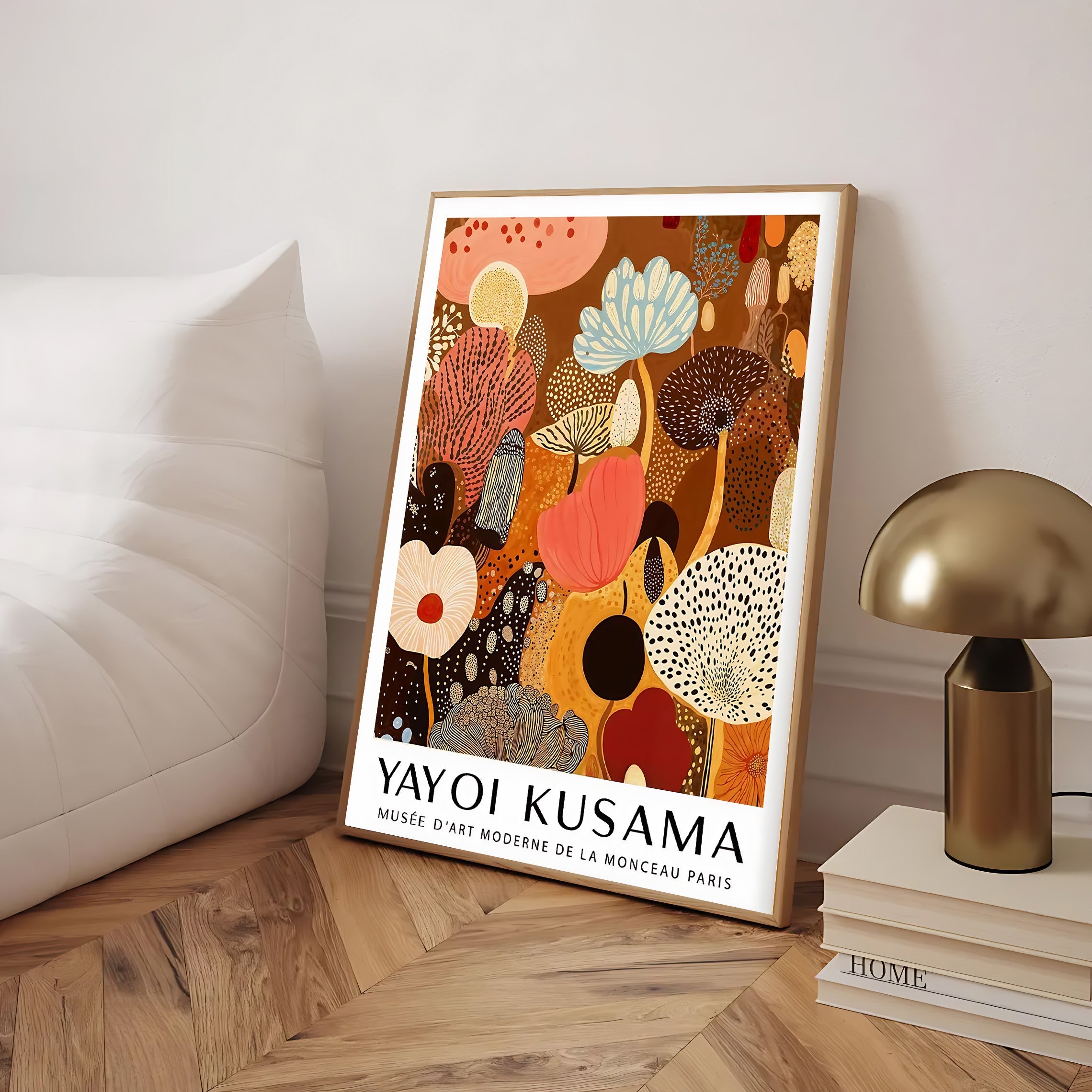 Yayoi Kusama inspired floral art print