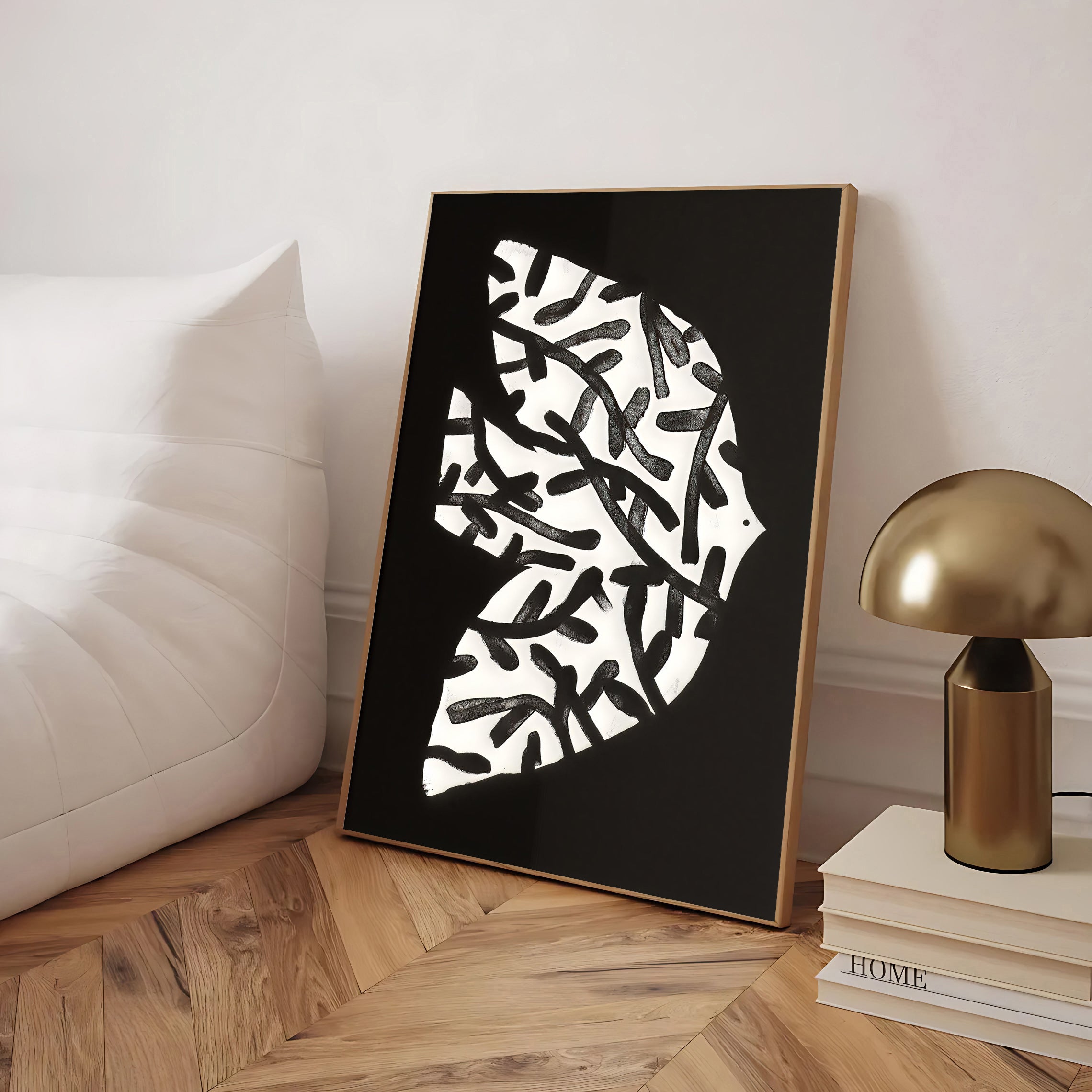 Abstract Black and White Wall Art Print