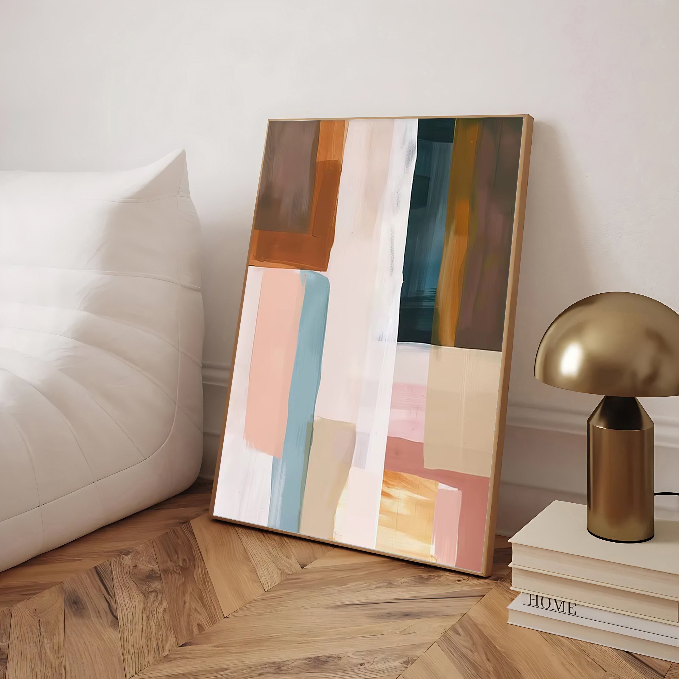 Modern neutral abstract wall art print