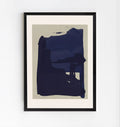 Minimalist Navy Blue Abstract Wall Art Print