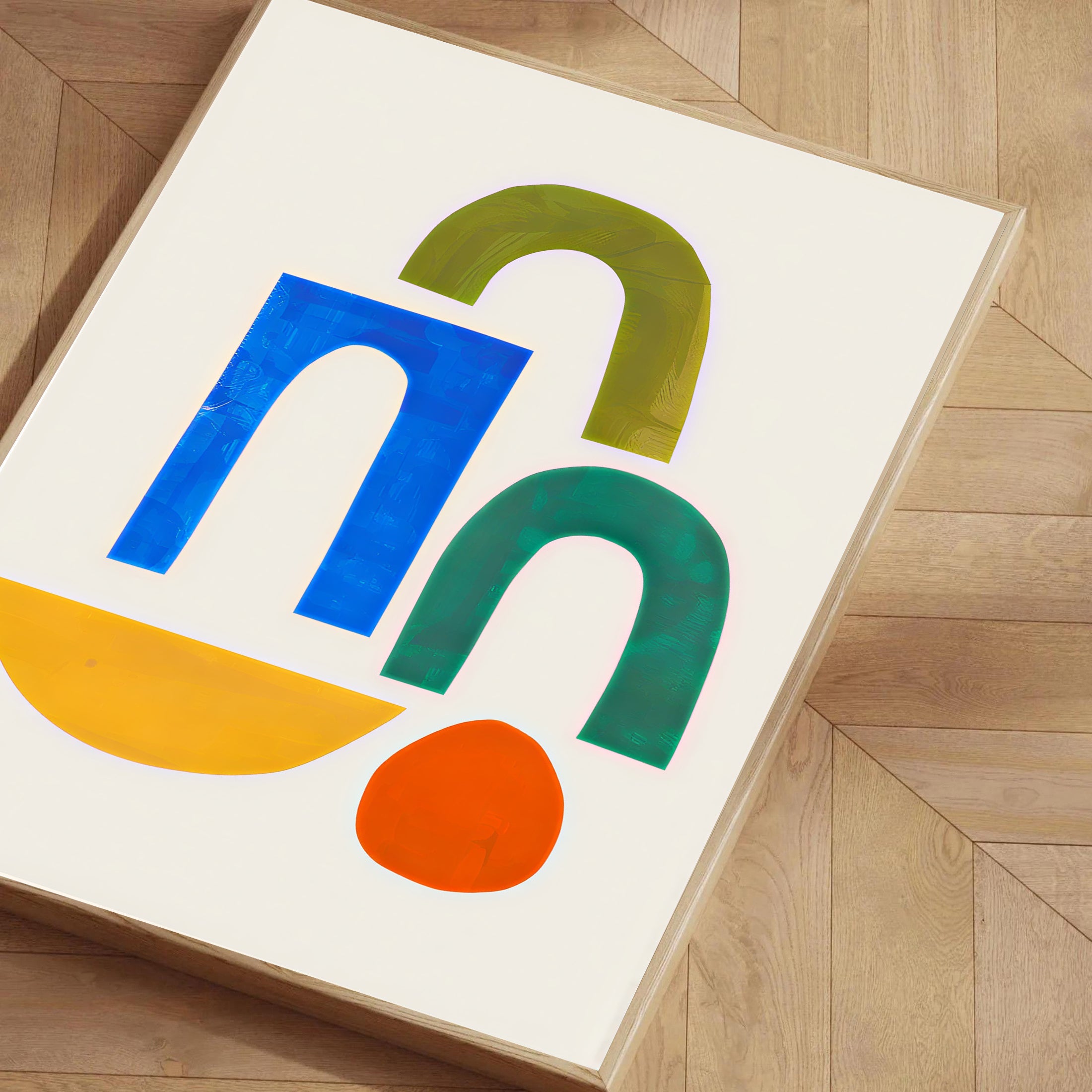 Colorful Minimalist Abstract Wall Art Print