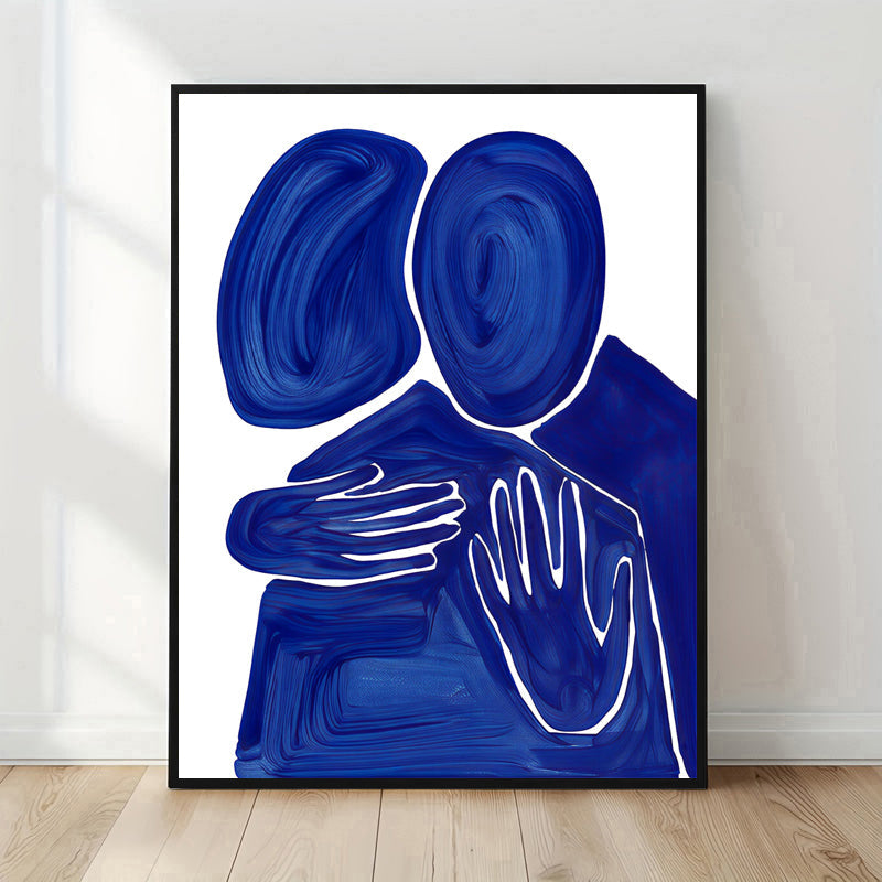 Abstract Blue Embrace Art Print
