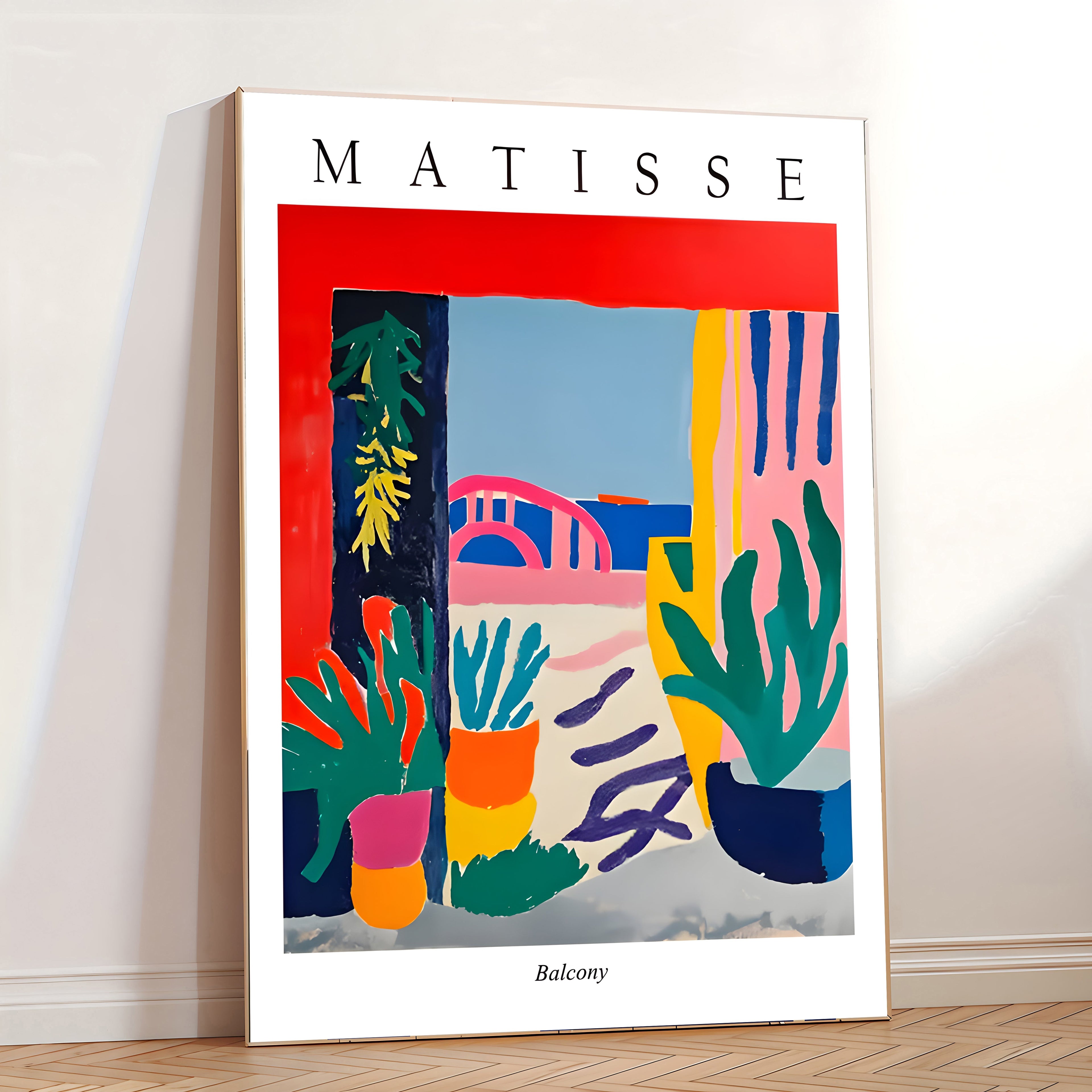 Henri matisse inspired interior plant artwork
