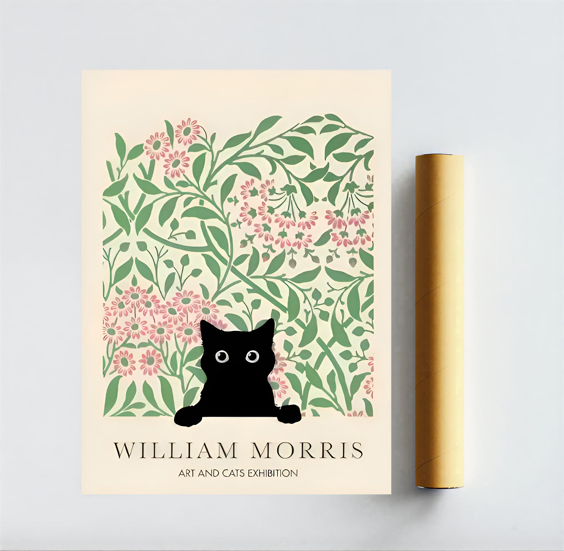 William Morris Black Cat Print