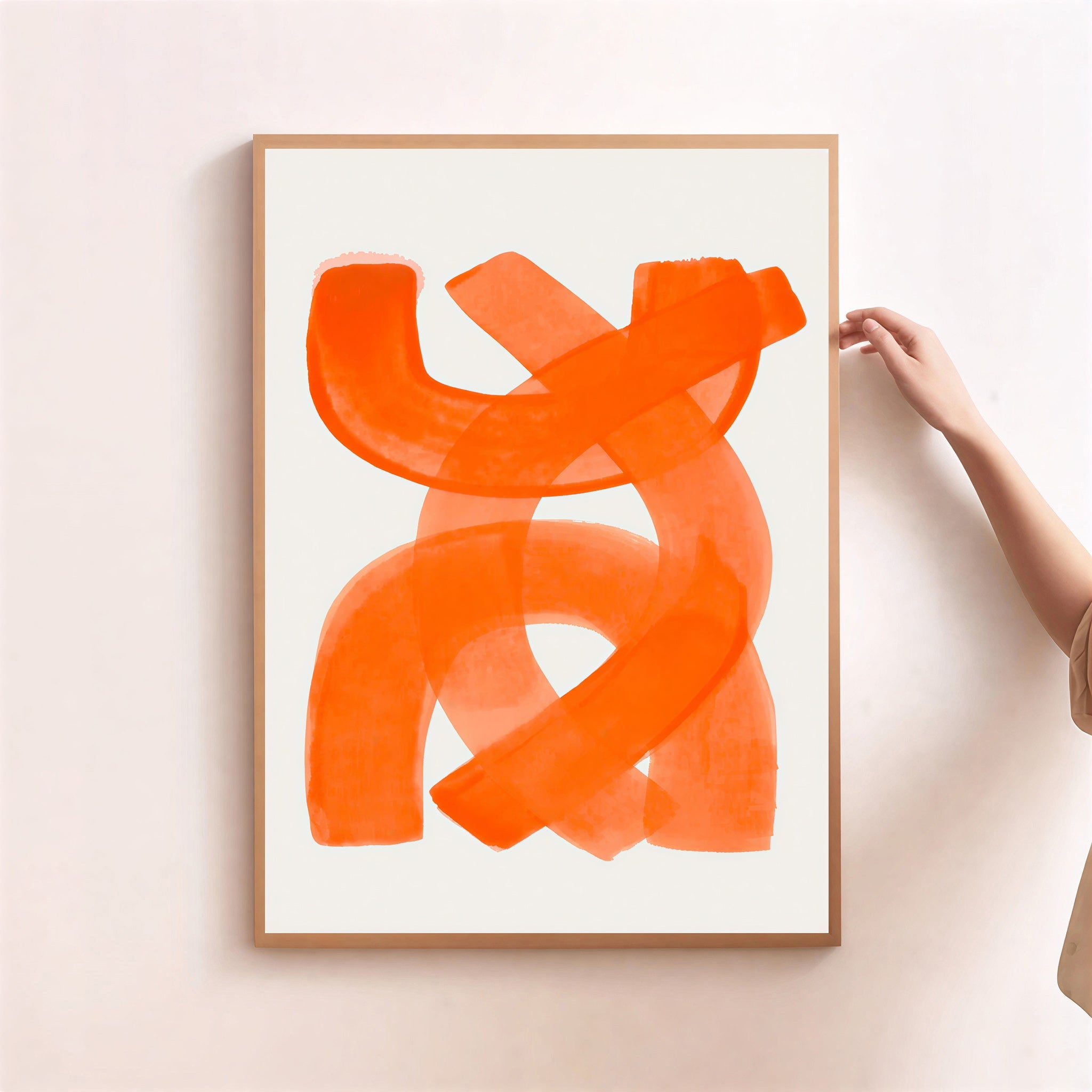 Orange Minimalist Abstract Wall Art Print