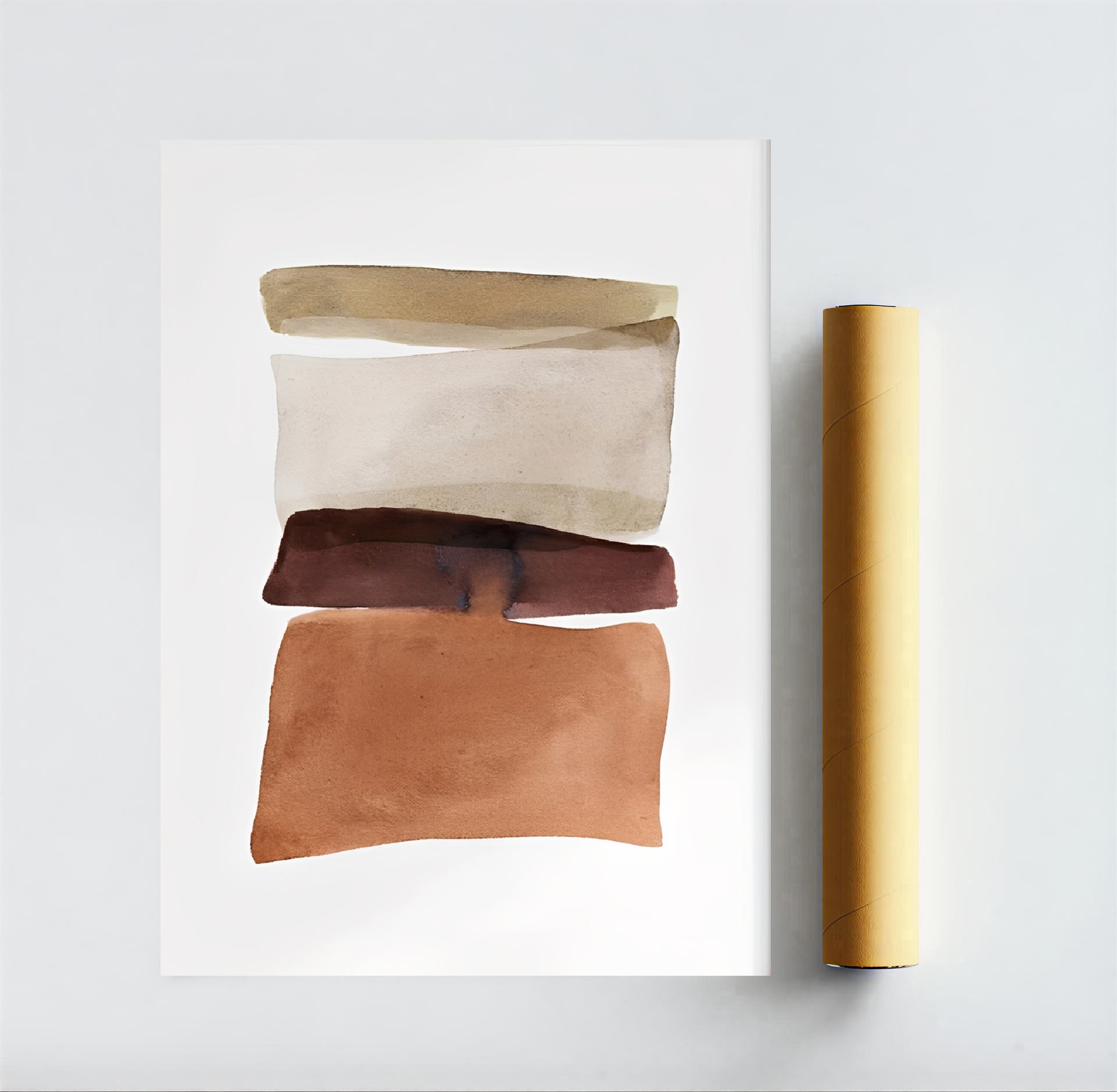 Abstract Wall Art Print in Neutral Tones