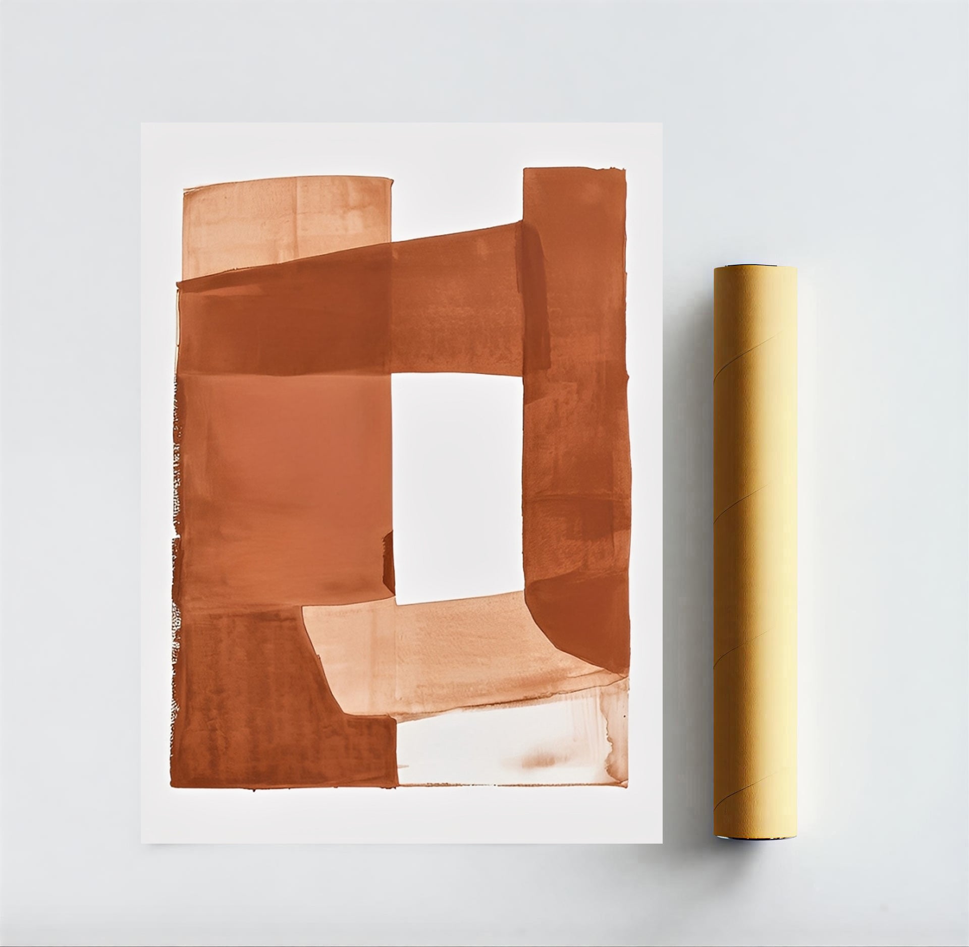 Abstract earth tone wall art print