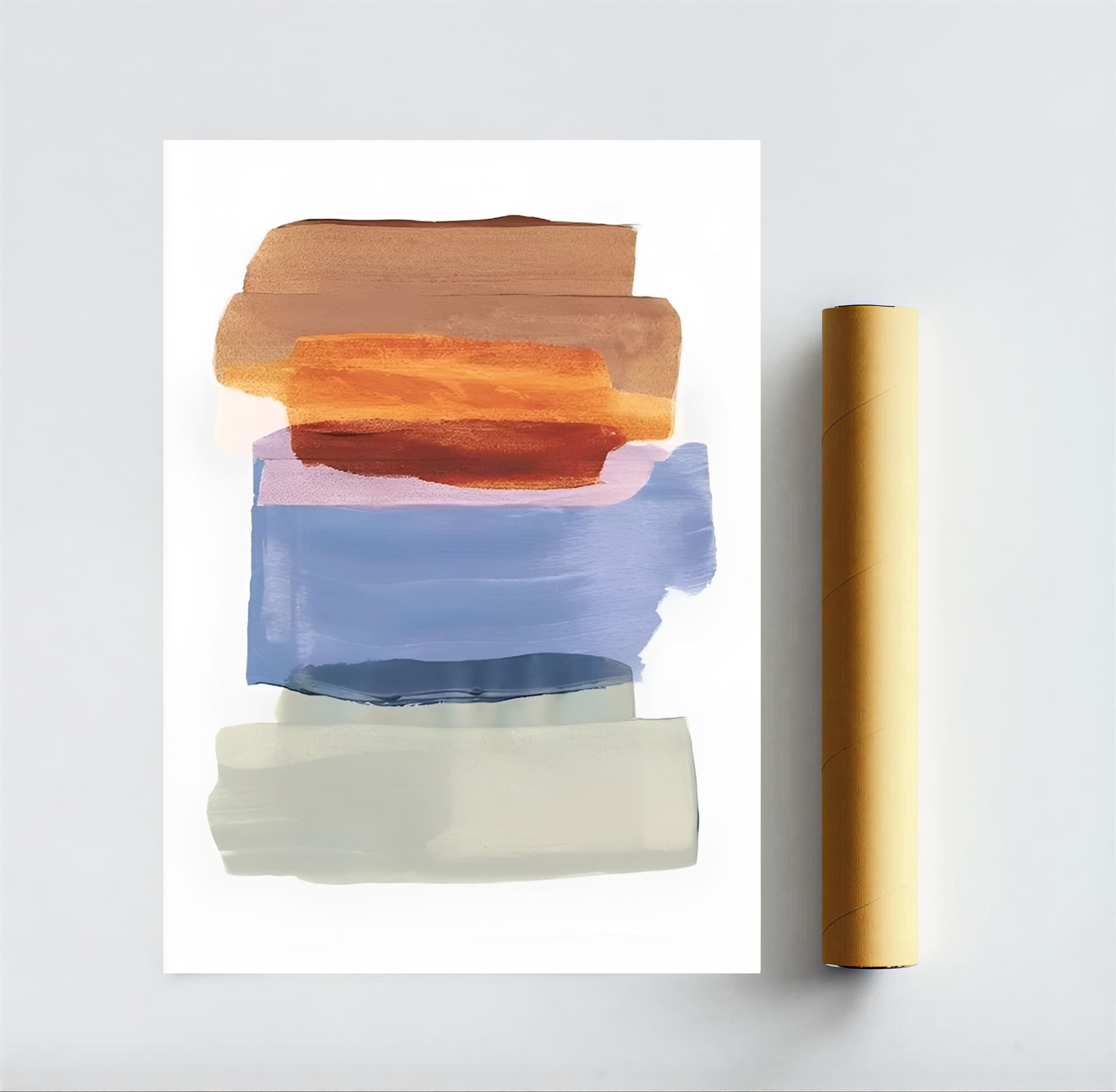 Abstract color block wall art print