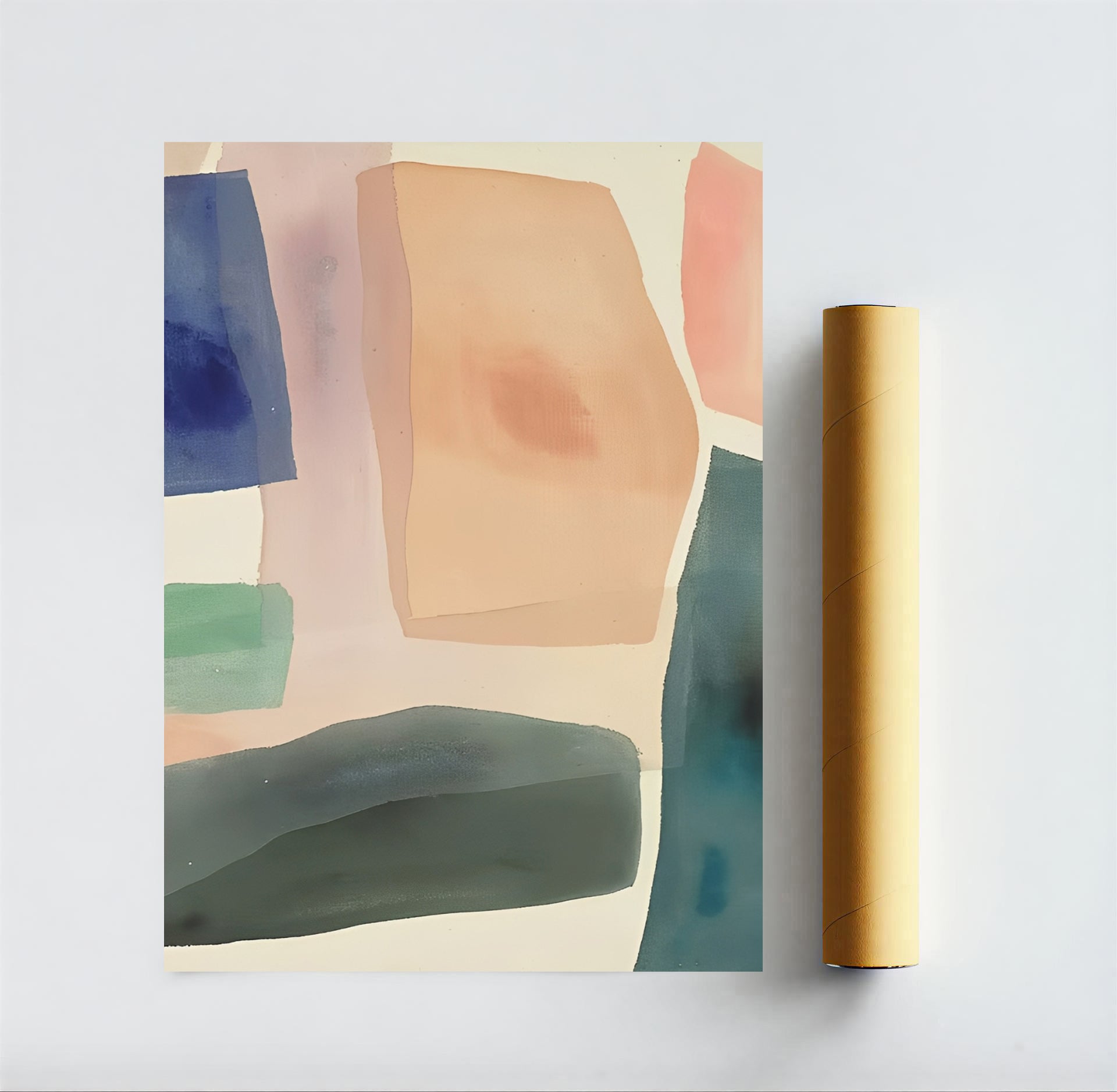 Modern Abstract Pastel Wall Art Print