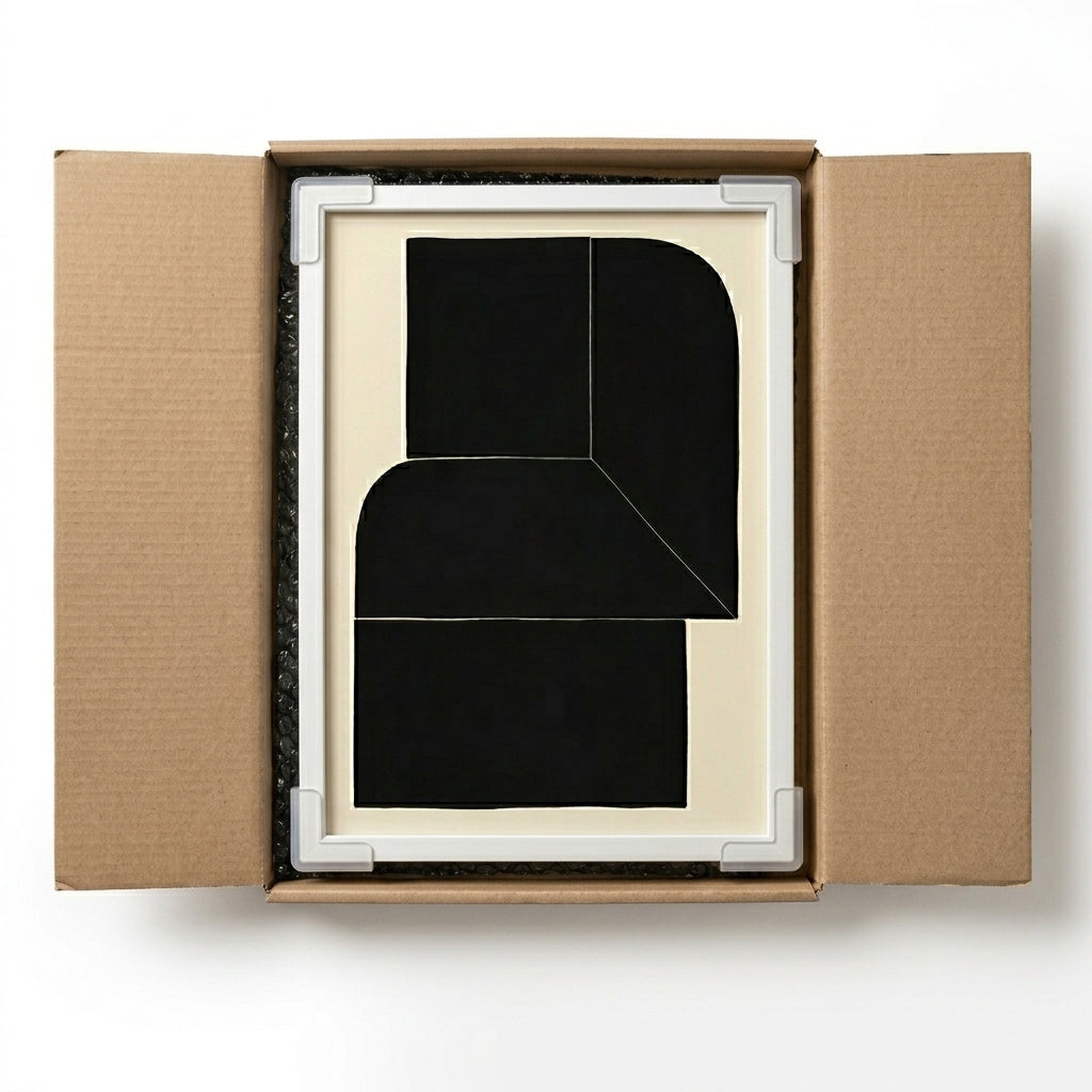 Black Minimalist Abstract Wall Art Print