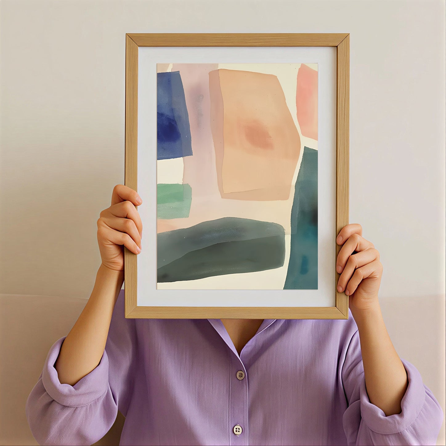 Modern Abstract Pastel Wall Art Print