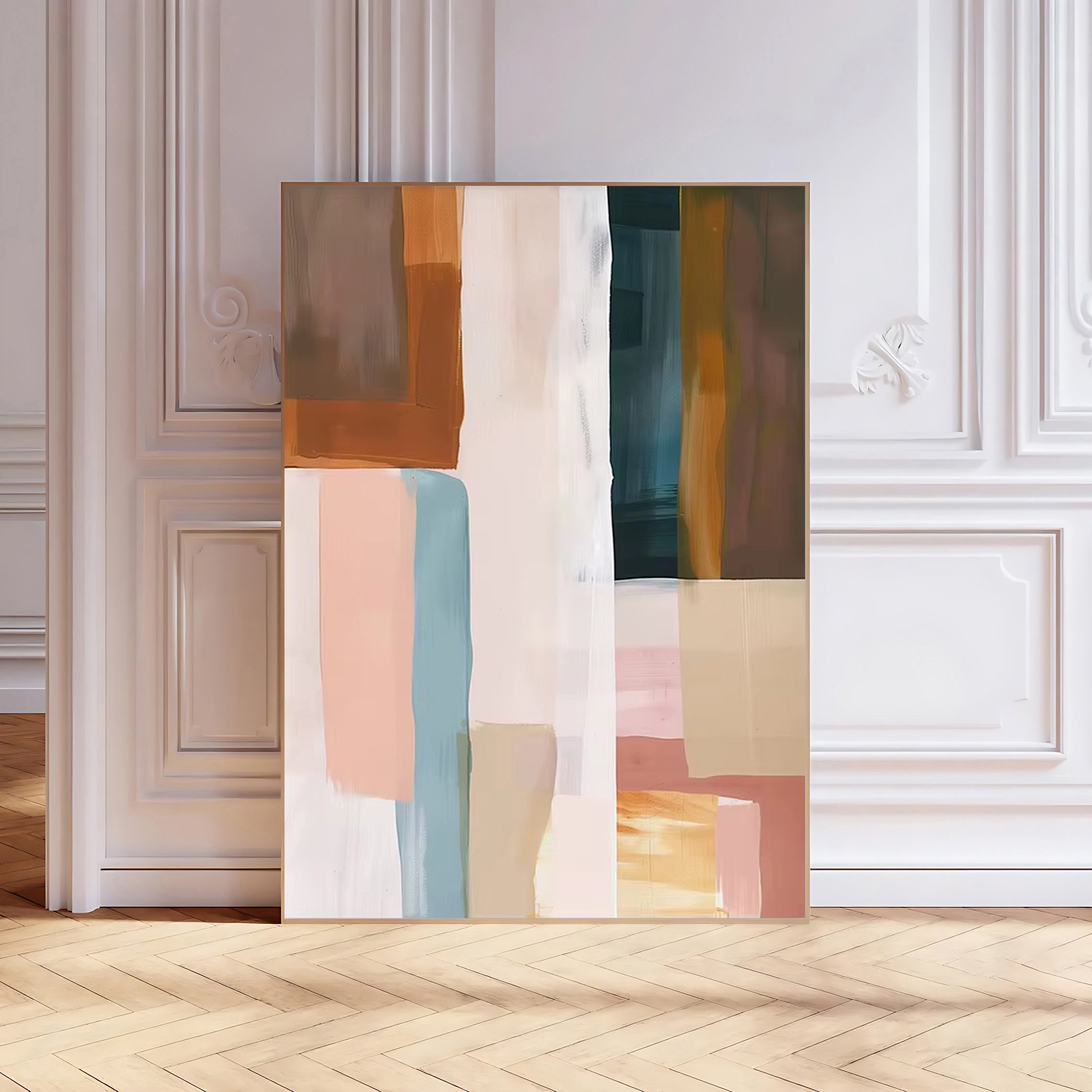 Modern neutral abstract wall art print
