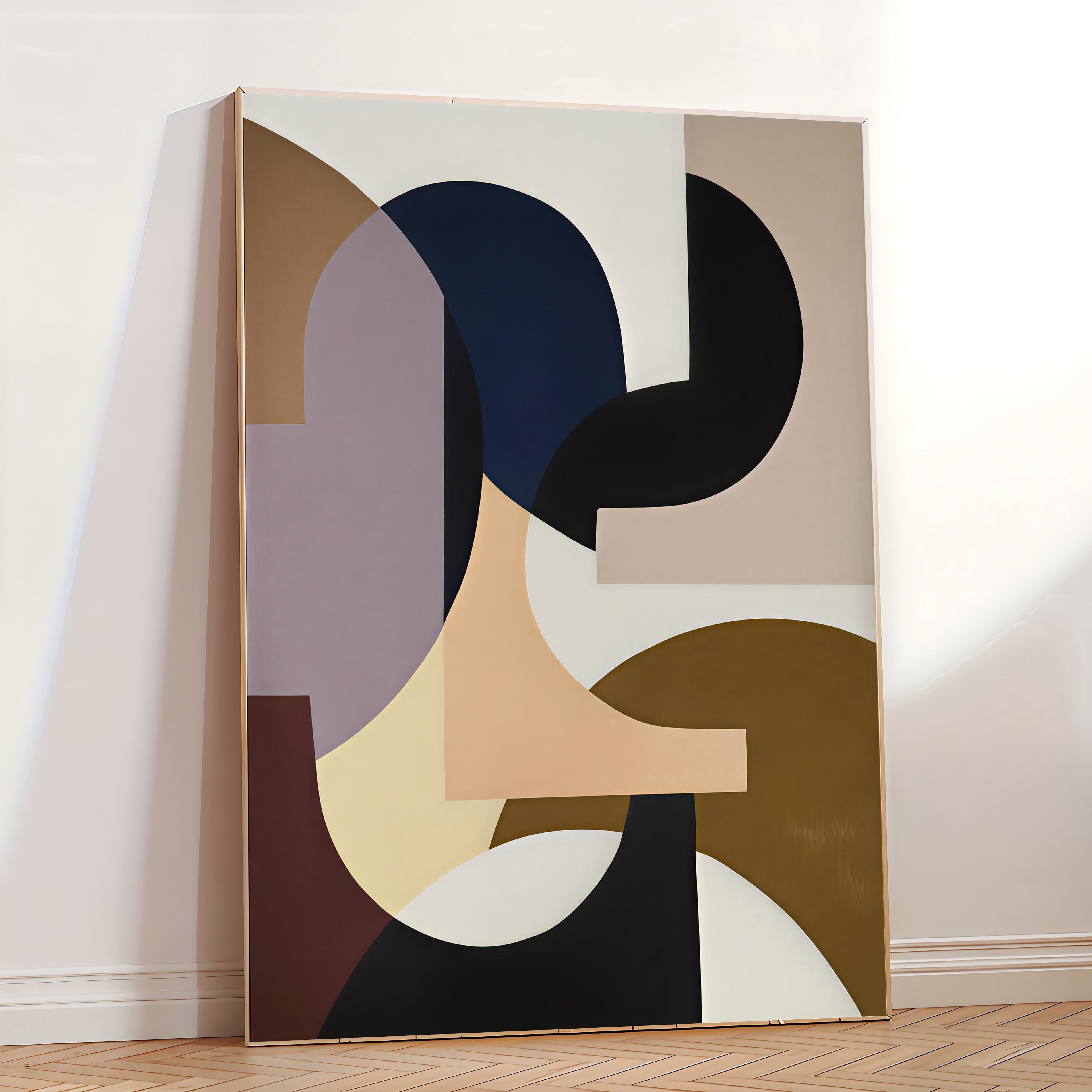 Abstract geometric shapes art print