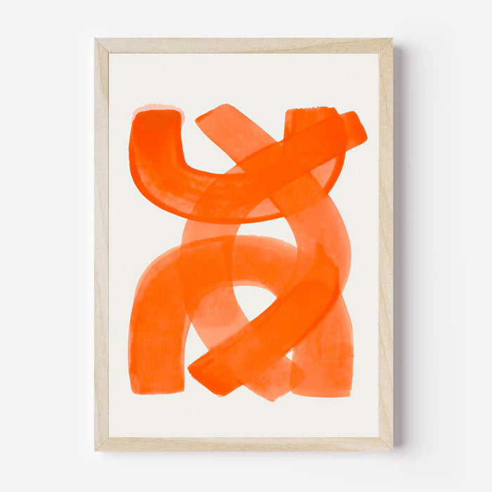 Orange Minimalist Abstract Wall Art Print