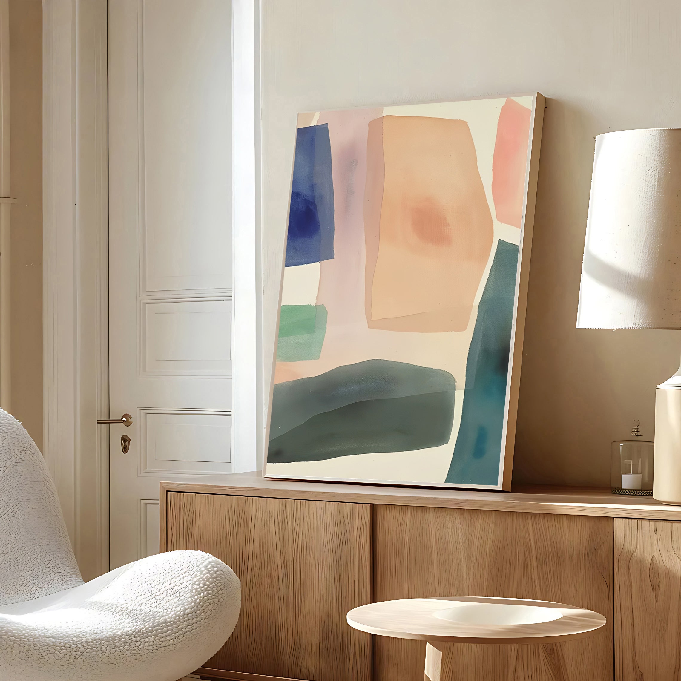 Modern Abstract Pastel Wall Art Print