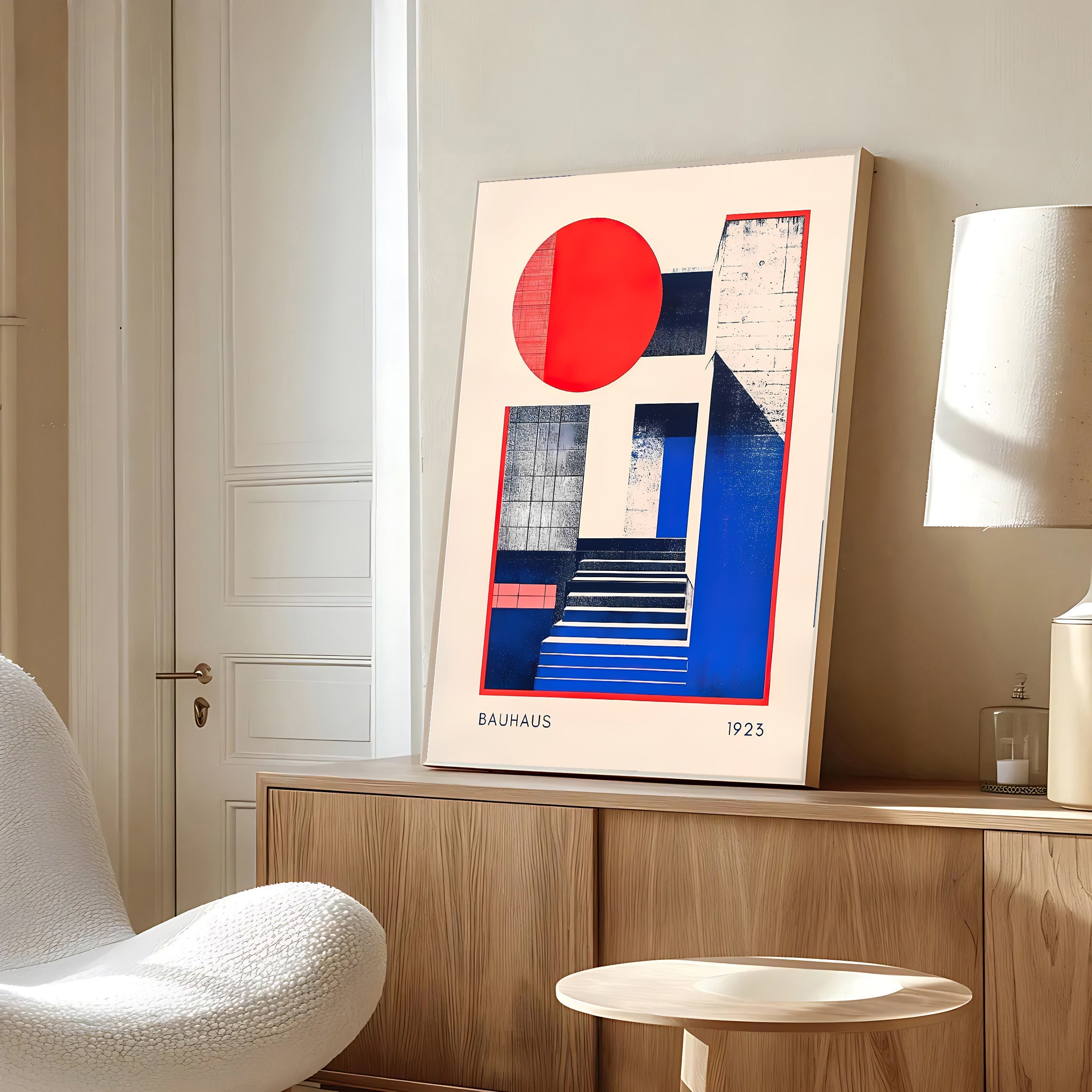 Abstract bauhaus wall art print from 1920s