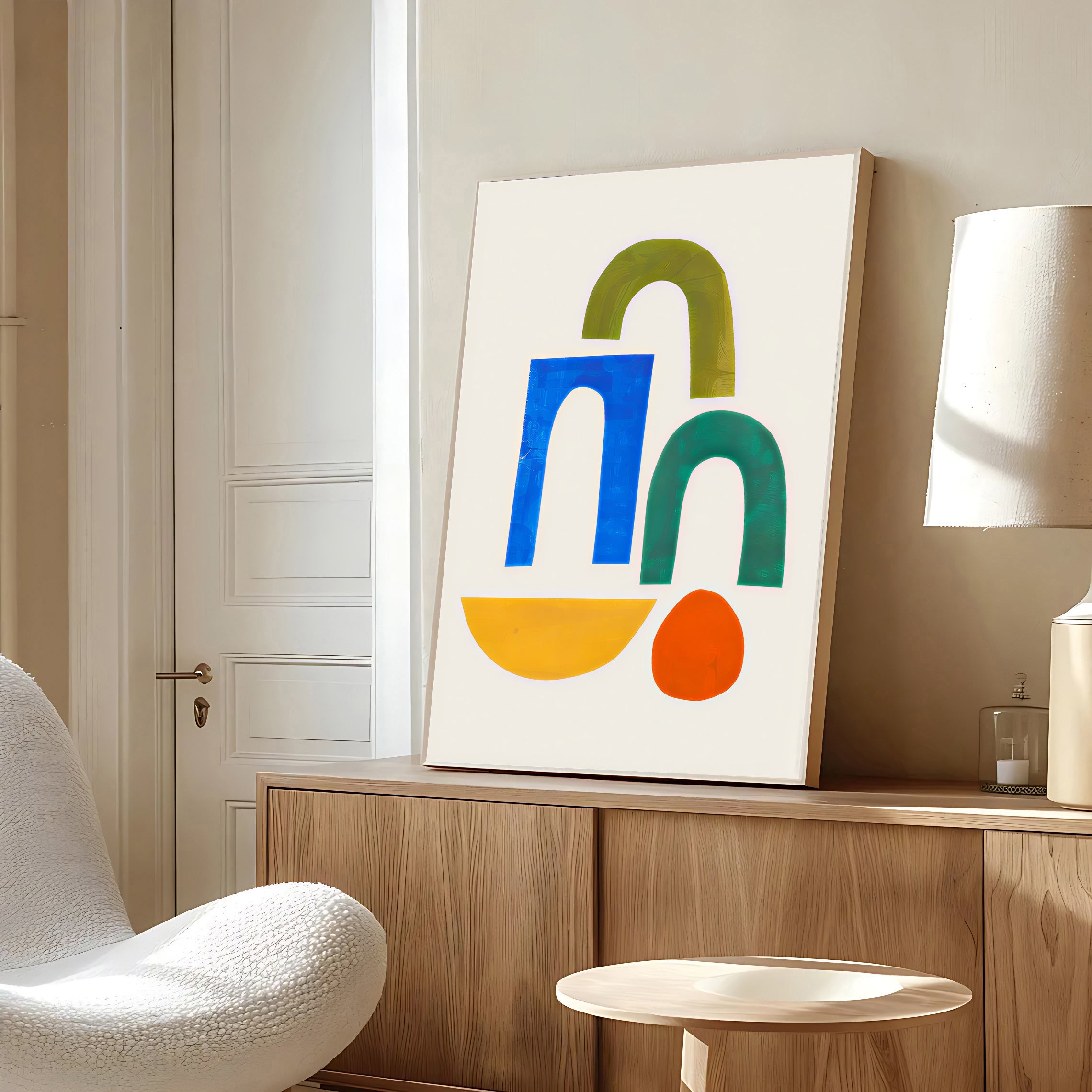Colorful Minimalist Abstract Wall Art Print