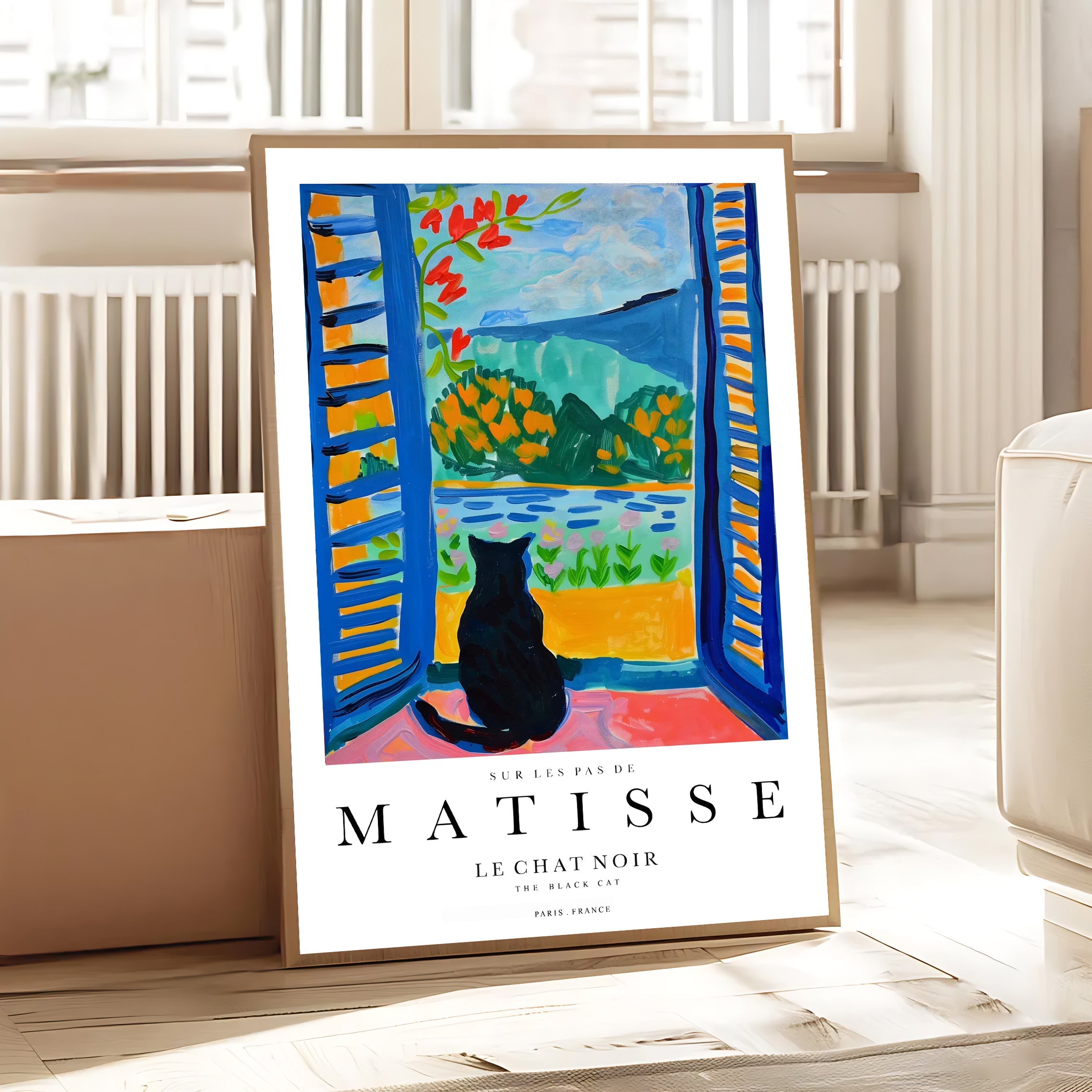 Matisse Inspired Cat Art Print