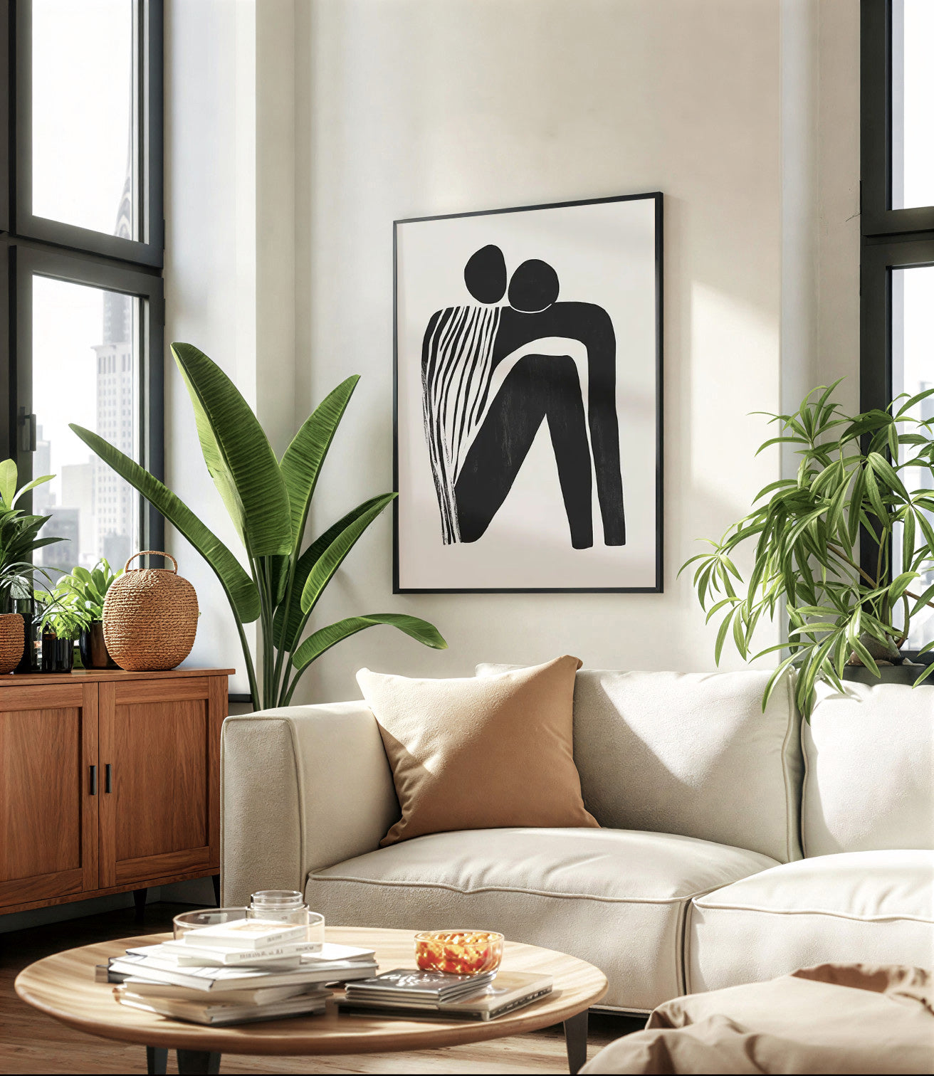 Minimalist Abstract Figure Wall Art Print