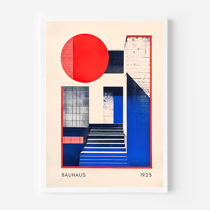 Abstract bauhaus wall art print from 1920s