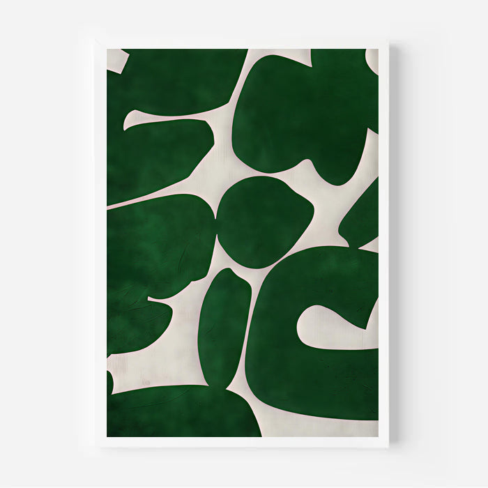 Green abstract wall art print