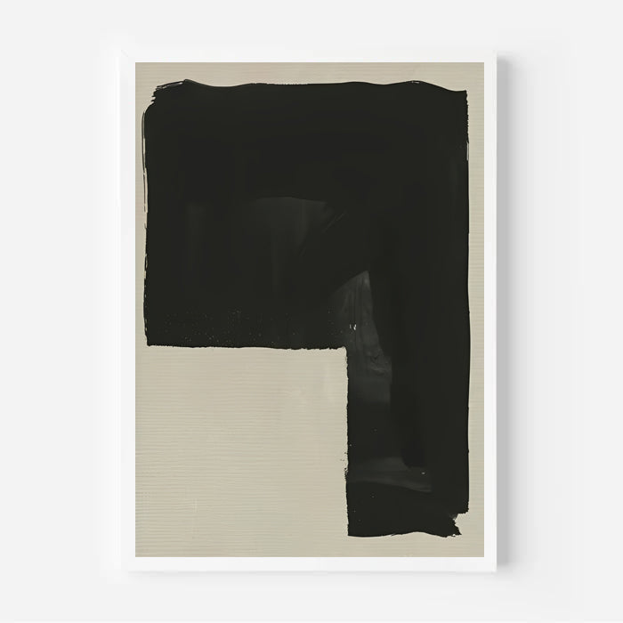 Modern black minimalist abstract wall art print