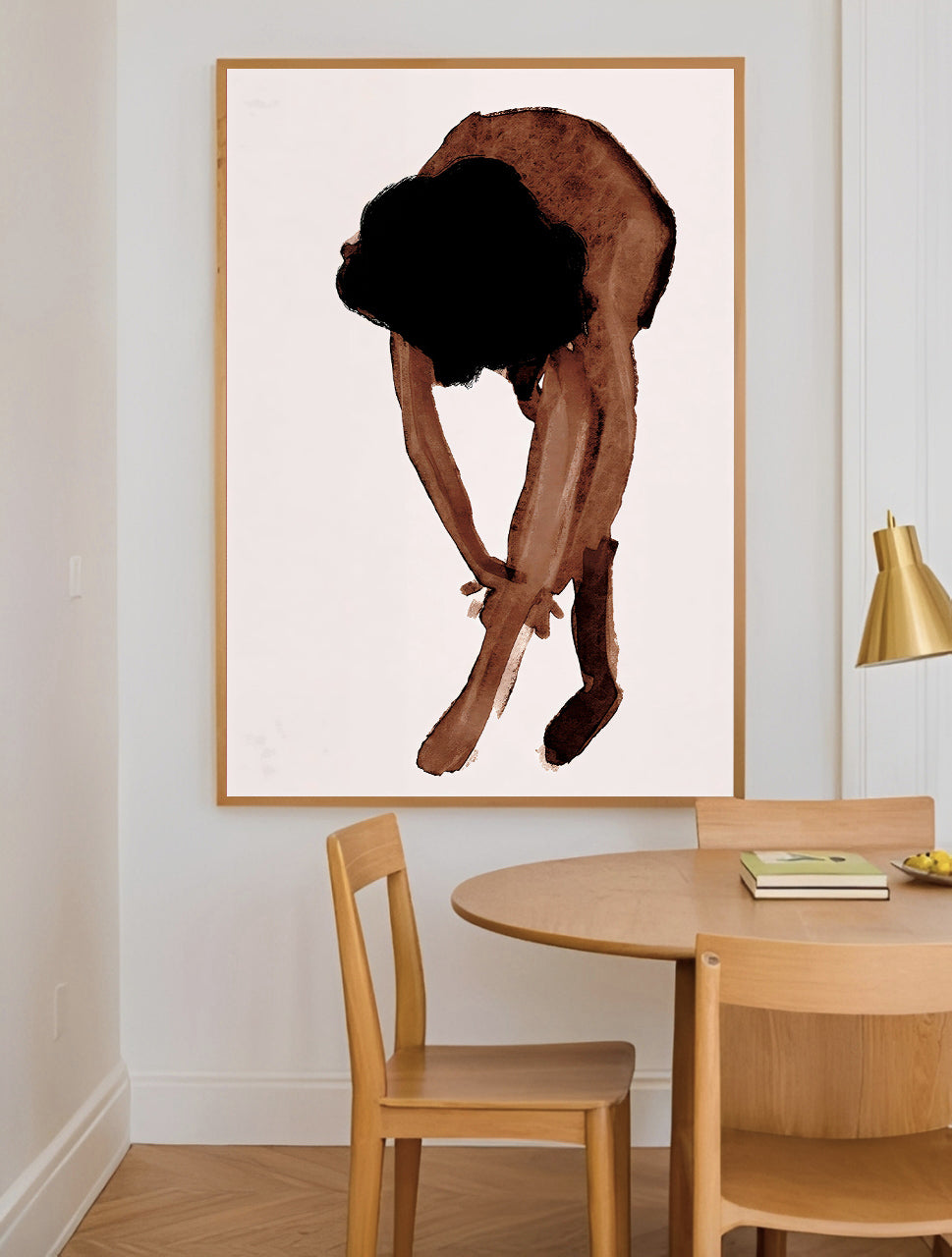 Abstract watercolor figure wall art print