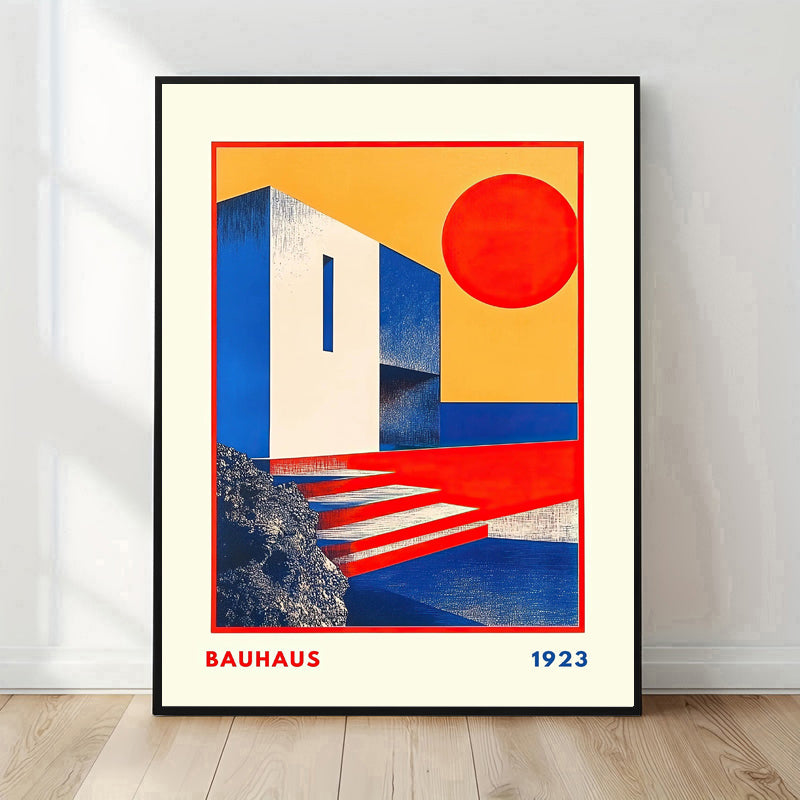 Bauhaus 1923 Geometric Architecture Poster